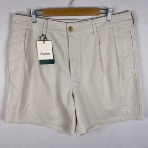 Malbon Golf Mens Size 36 (Actual 38) Sand Classic Pleated Short (Read)